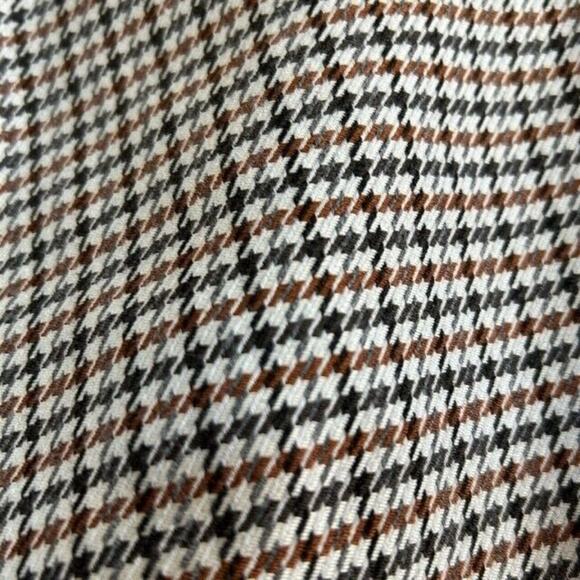 H&M Dress Pants Women's Size 4 Brown/Black Slash Pocket Plaid - Picture 3 of 9